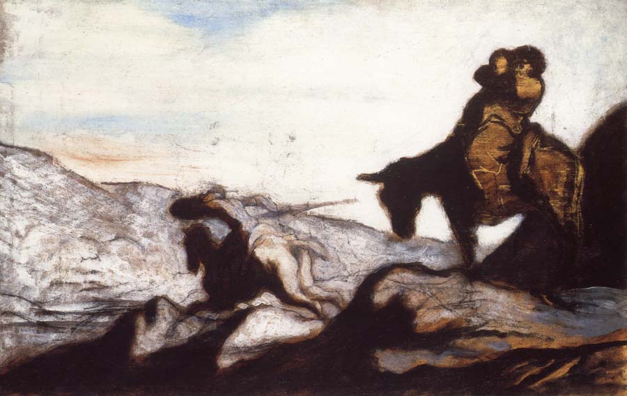 Honore  Daumier Don Quixote and Sancho Panza